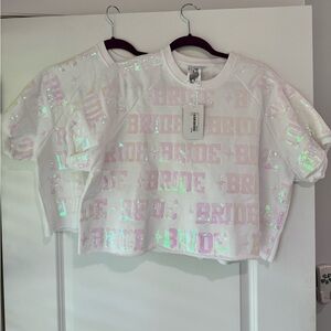 Queen of Sparkles All over bride top - NWT